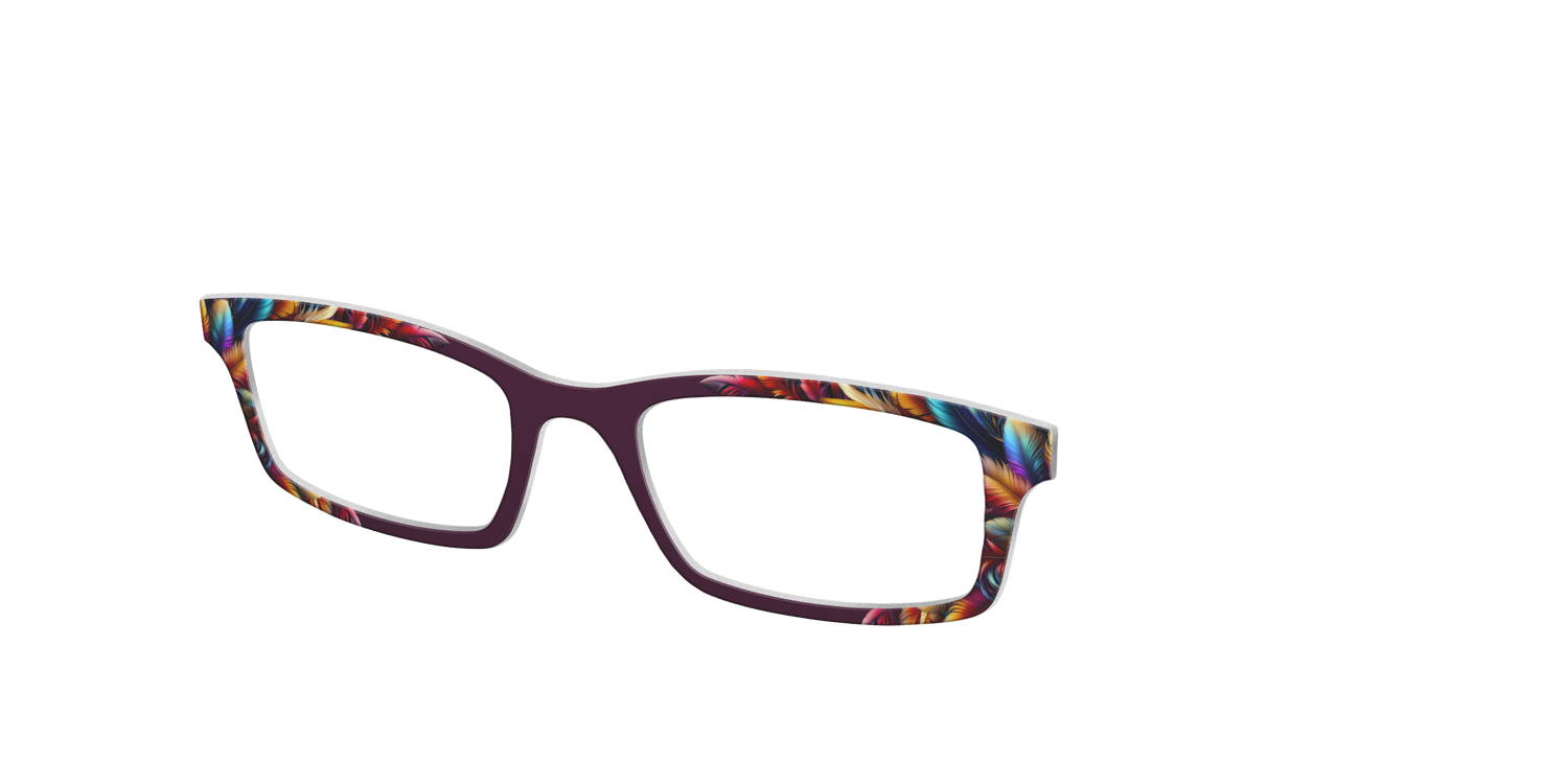 The Never Bird Feathers - Angle Top Image - Pair Eyewear