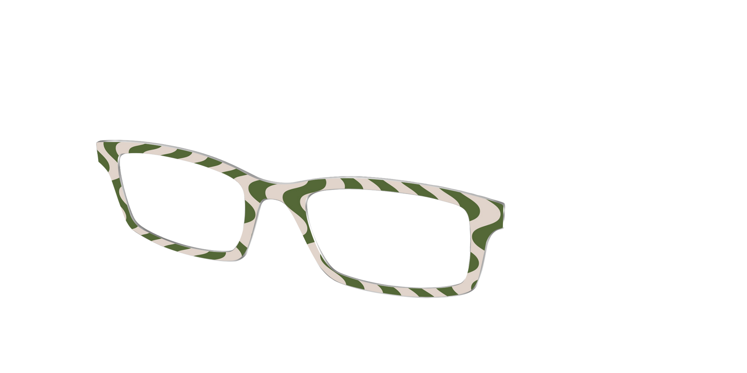 The Olive Waves - Angle Top Image - Pair Eyewear