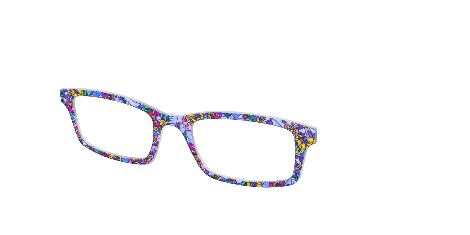 The Pansy Stained Glass - Angle Top Image - Pair Eyewear