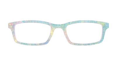 The Pastel Gradient with Holographic Hatching - Front Top Thumbnail - Pair Eyewear