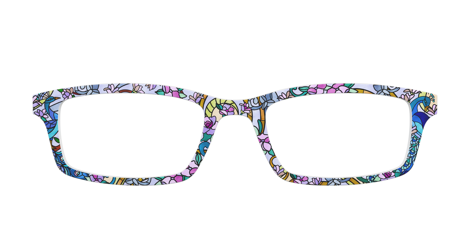 The Peacock Stained Glass - Front Top Image - Pair Eyewear