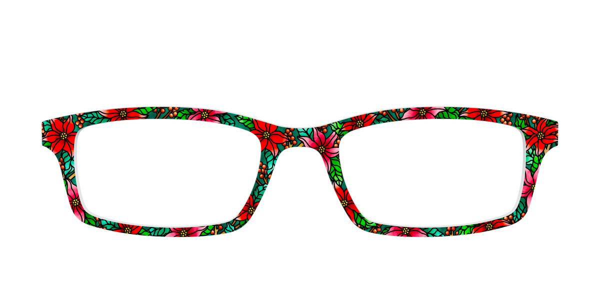 The Poinsettia Stained Glass - Front Top Image - Pair Eyewear