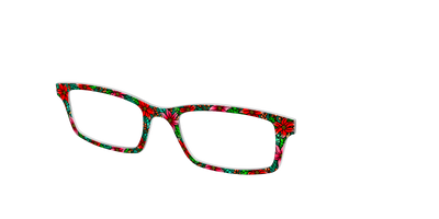 The Poinsettia Stained Glass - Angle Top Thumbnail - Pair Eyewear