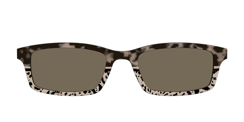 The Polarized Ink Blot Tortoise Split Sun Top - Pair Eyewear