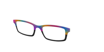 The Rainbow Gradient Split - Angle Top Thumbnail - Pair Eyewear