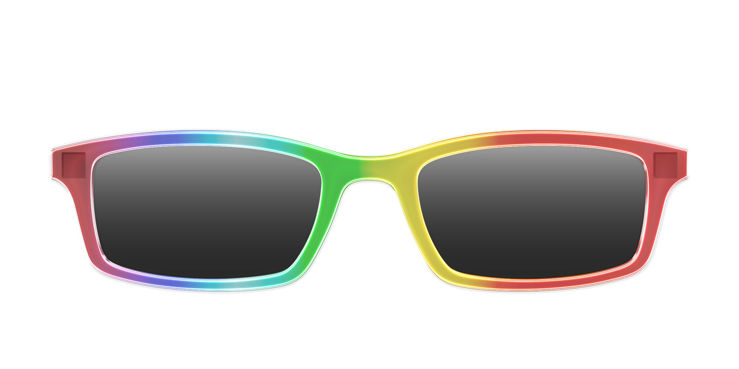 The Polarized Rainbow Gradient Sun Top - Front Top Image - Pair Eyewear