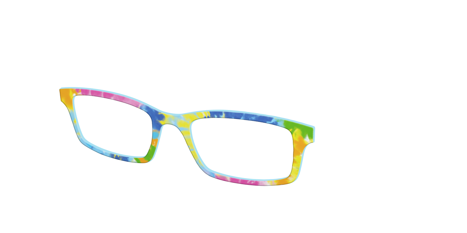 The Rainbow Tie-Dye - Angle Top Image - Pair Eyewear