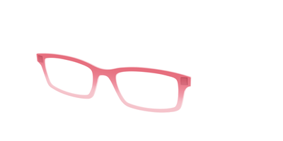 The Red to Coral Gradient Crystal - Angle Top Thumbnail - Pair Eyewear