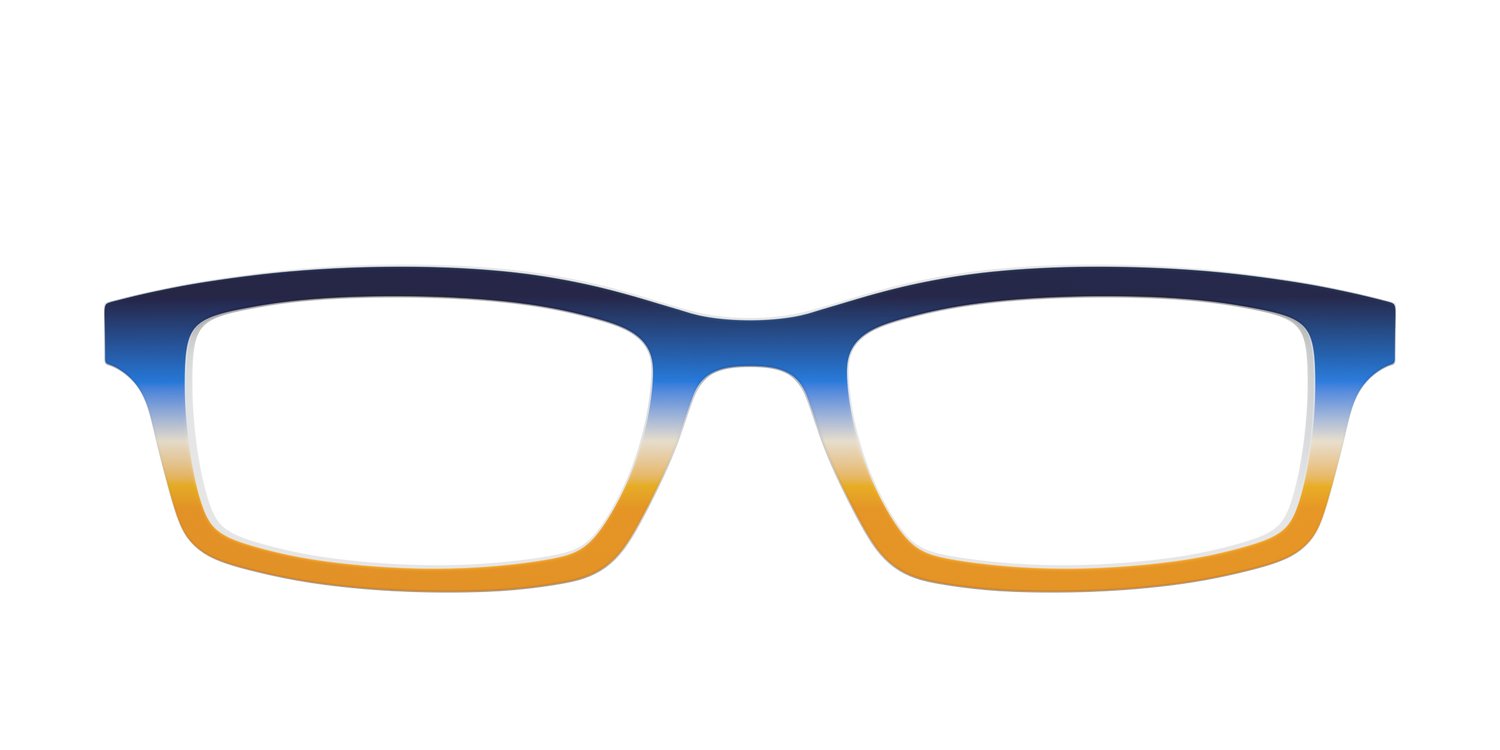 The Royal Blue to Gold Gradient - Front Top Image - Pair Eyewear