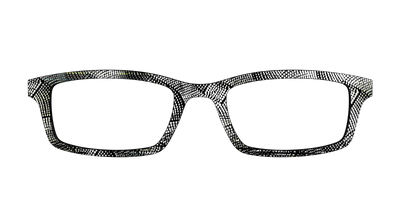 The Silver Iridescent Sound Waves - Front Top Thumbnail - Pair Eyewear