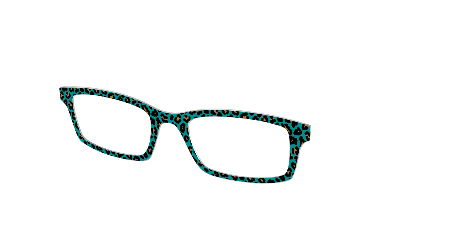 The Teal Leopard - Angle Top Image - Pair Eyewear