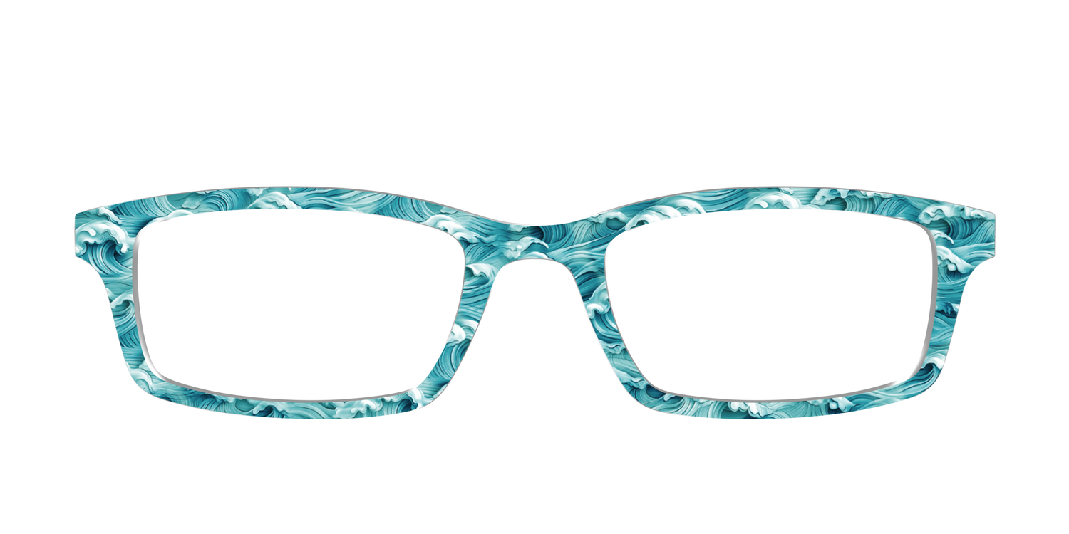 The Teal Tidal Waves - Front Top Image - Pair Eyewear