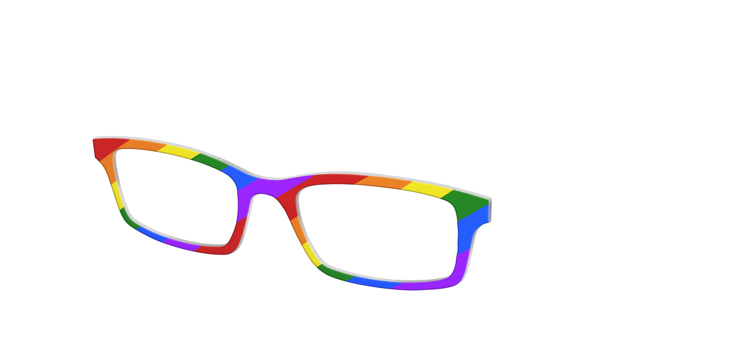 The Traditional Pride Flag - Angle Top Image - Pair Eyewear
