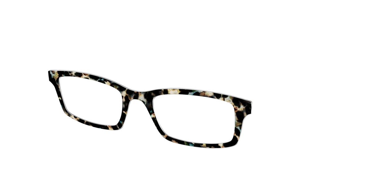 The Tumbled Teal Tortoise - Angle Top Image - Pair Eyewear