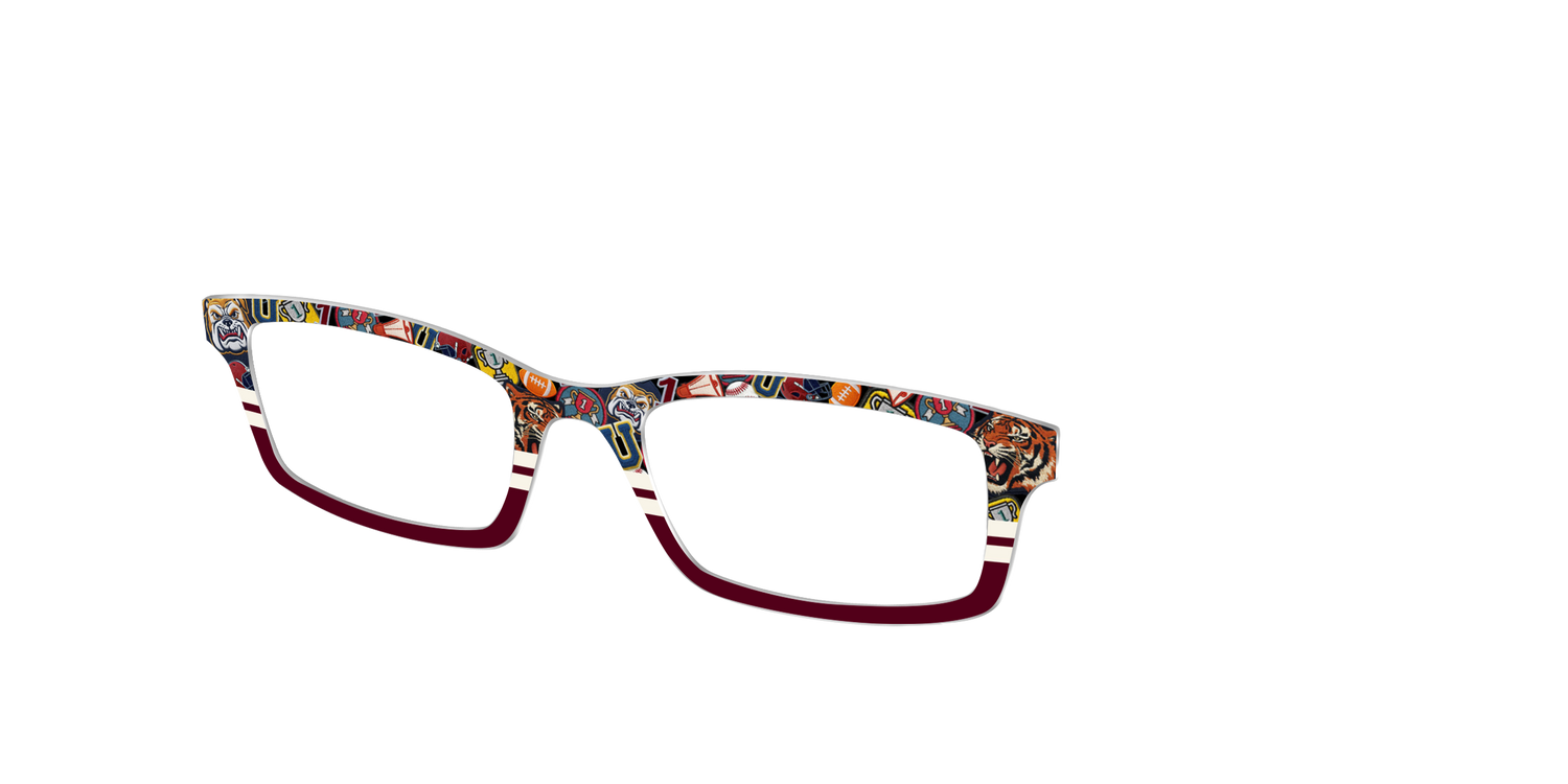 The Varsity Patches Split - Angle Top Image - Pair Eyewear