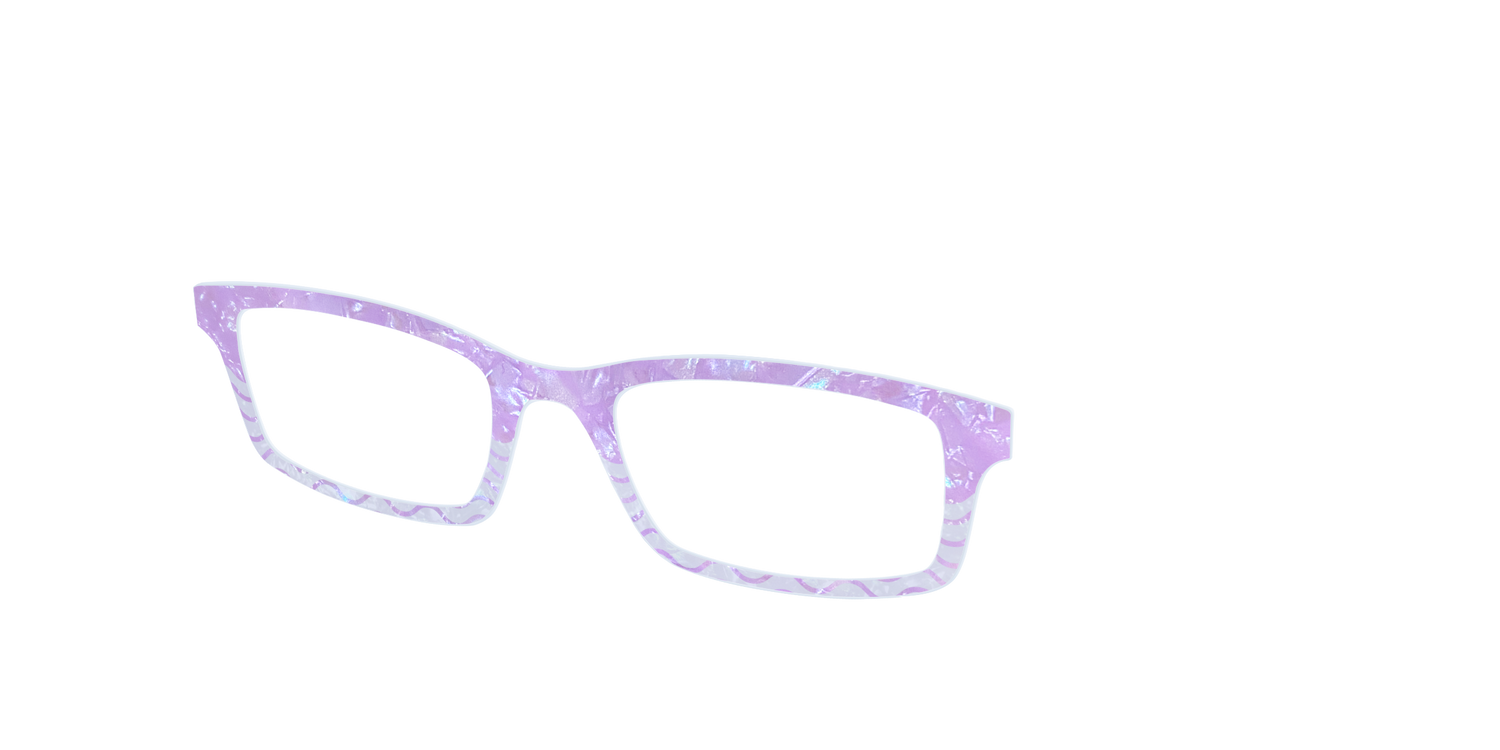 The Wavy Pearl Crystal Split - Angle Top Image - Pair Eyewear