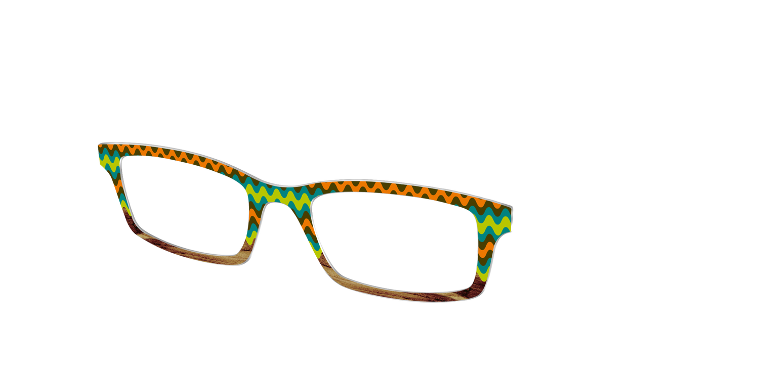 The Woodgrain Waves - Angle Top Image - Pair Eyewear