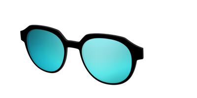 The Polarized Blue Reflective Sun Top - Angle Top Thumbnail - Pair Eyewear
