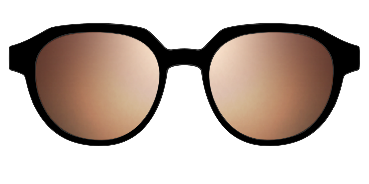 The Polarized Gold Reflective Sun Top - Front Top Image - Pair Eyewear