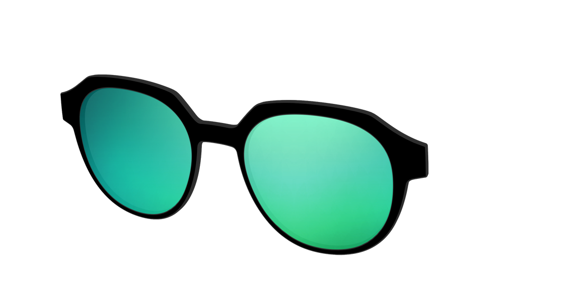 The Polarized Green Reflective Sun Top - Angle Top Image - Pair Eyewear
