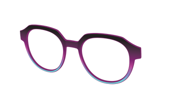 The Licorice to Seafoam Gradient - Angle Top Thumbnail - Pair Eyewear