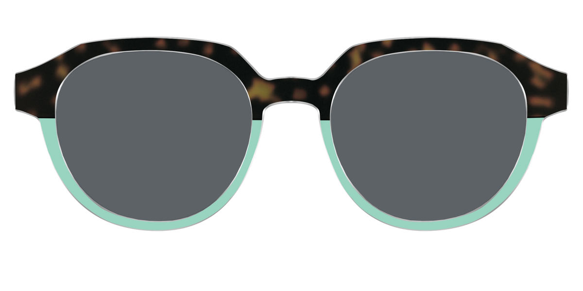 The Polarized Matcha Split Sun Top - Front Top Image - Pair Eyewear