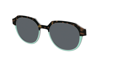 The Polarized Matcha Split Sun Top - Angle Top Thumbnail - Pair Eyewear