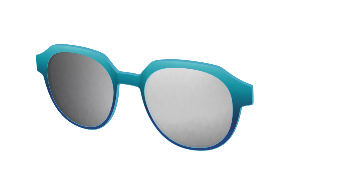 The Polarized Ocean Blue Sun Top - Angle Top Image - Pair Eyewear