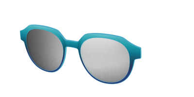 The Polarized Ocean Blue Sun Top - Angle Top Thumbnail - Pair Eyewear