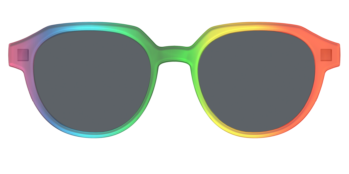 The Polarized Rainbow Gradient Sun Top - Front Top Image - Pair Eyewear