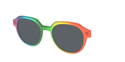 The Polarized Rainbow Gradient Sun Top - Angle Top Thumbnail - Pair Eyewear