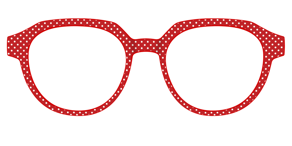 The Ruby Pin Dot - Front Top Image - Pair Eyewear