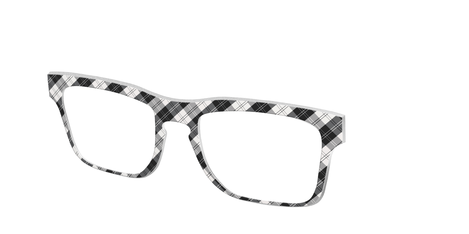 The B&W Plaid - Angle Top Image - Pair Eyewear