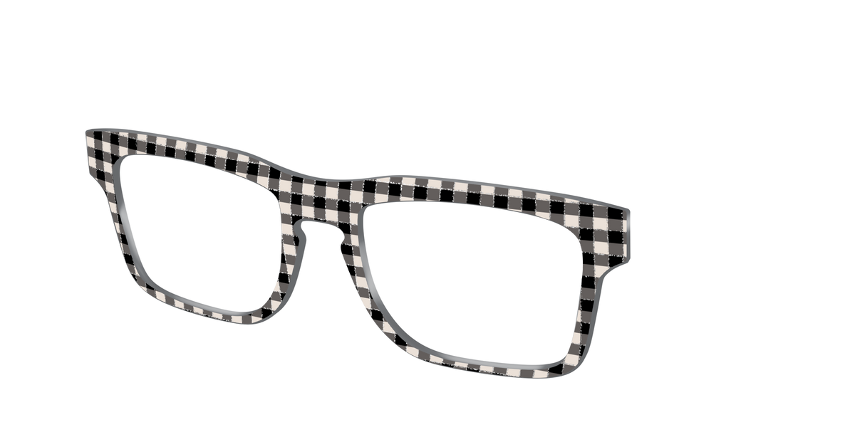 The Black Buffalo Check with Glitter - Angle Top Image - Pair Eyewear