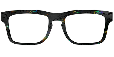 The Black Holographic Scrolls - Front Top Thumbnail - Pair Eyewear