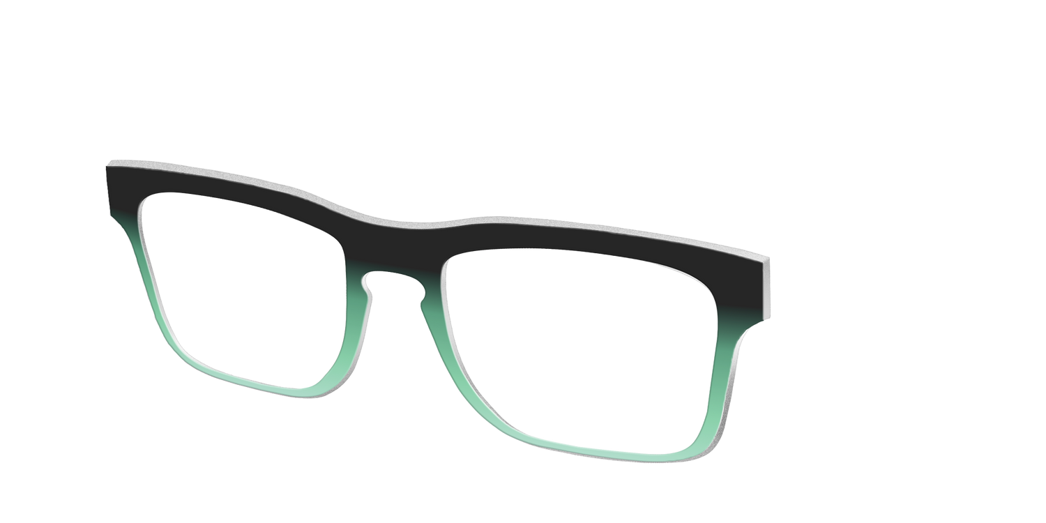 The Black to Spearmint Gradient - Angle Top Image - Pair Eyewear