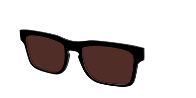 The Black with Brown Golf Lens - Angle Top Thumbnail - Pair Eyewear