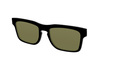 The Black with Green Racquet Sport Lens - Angle Top Thumbnail - Pair Eyewear