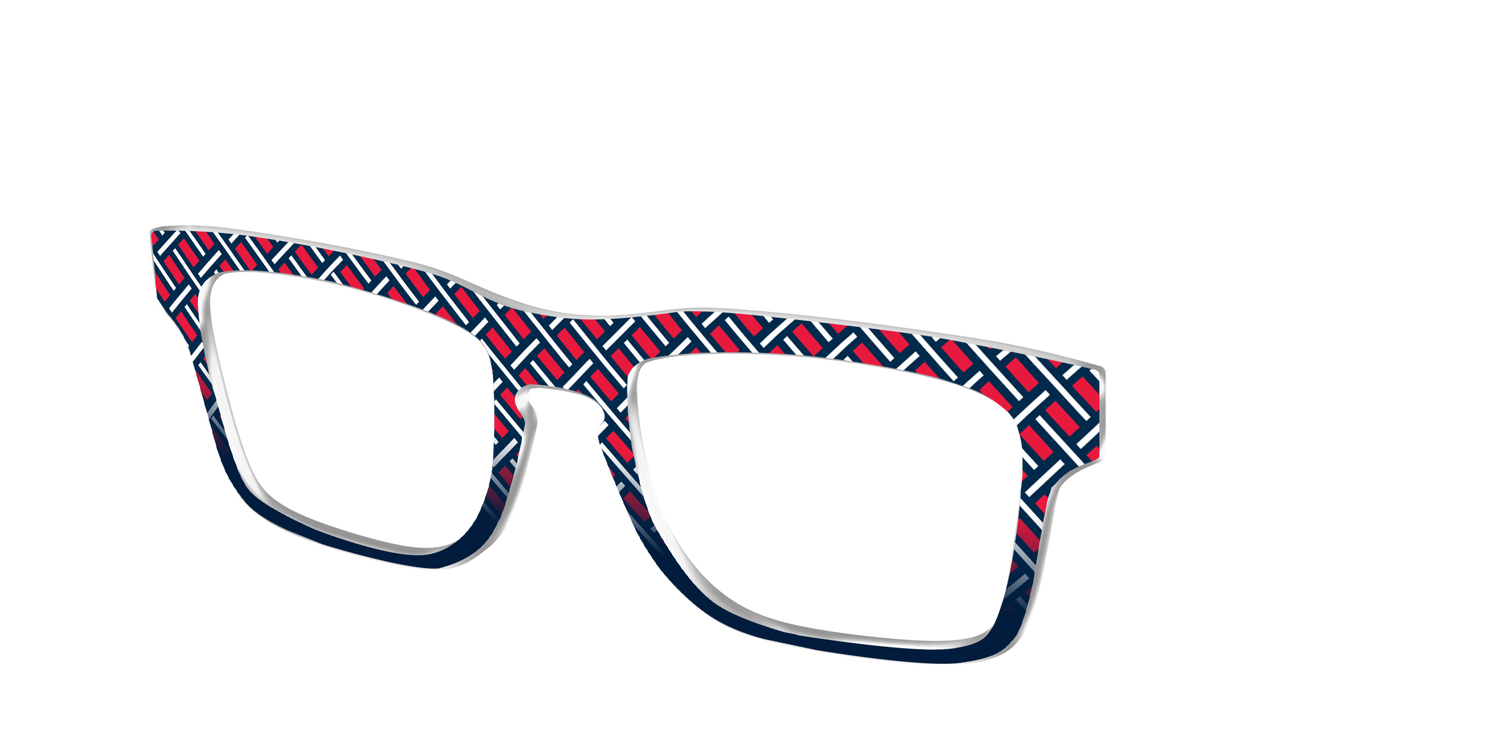 The Block Party Check - Angle Top Image - Pair Eyewear