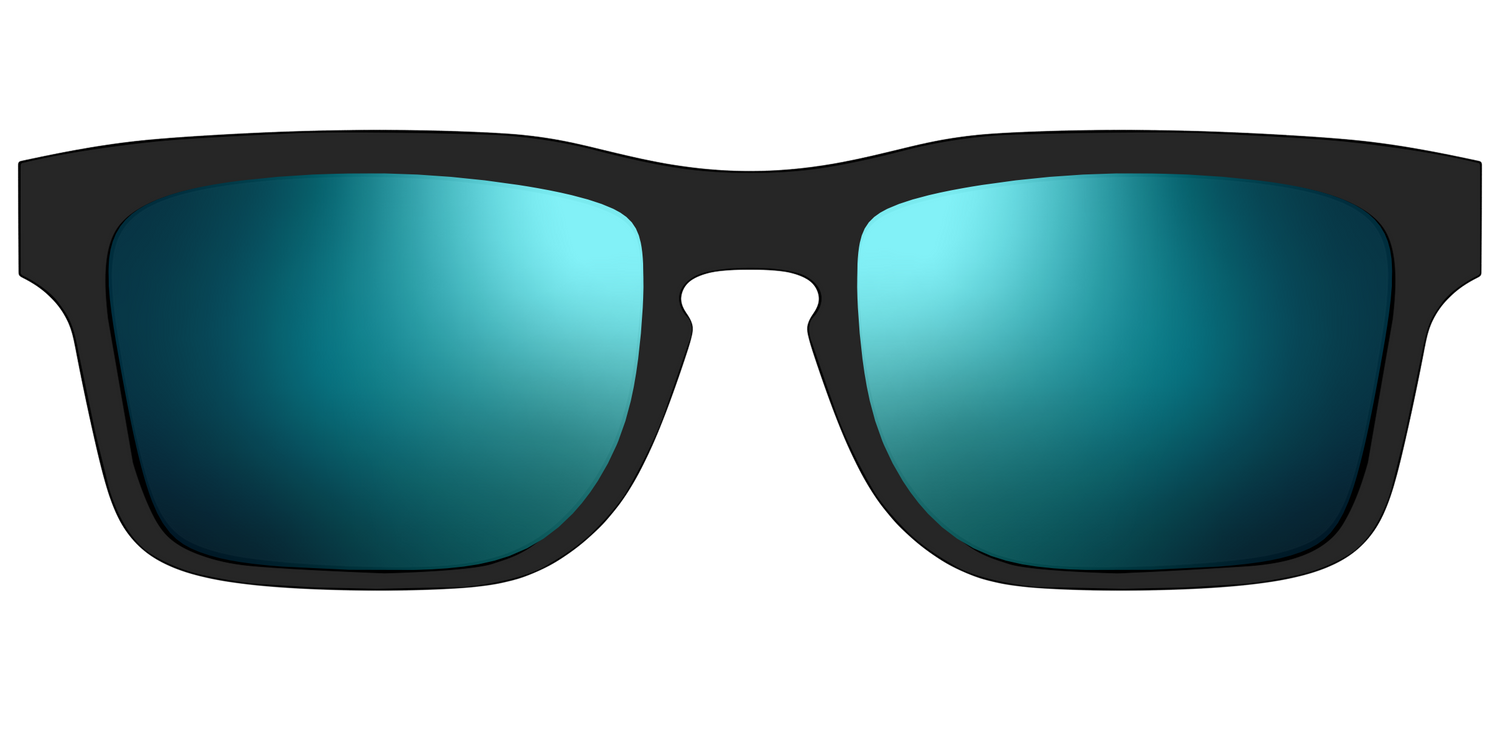 The Polarized Blue Reflective Sun Top - Front Top Image - Pair Eyewear