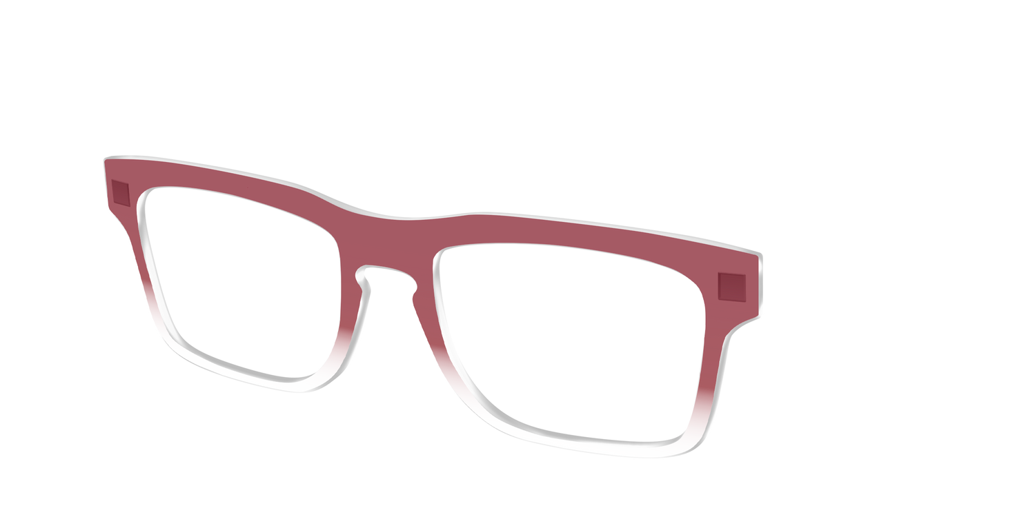 The Burgundy Gradient Crystal - Angle Top Image - Pair Eyewear