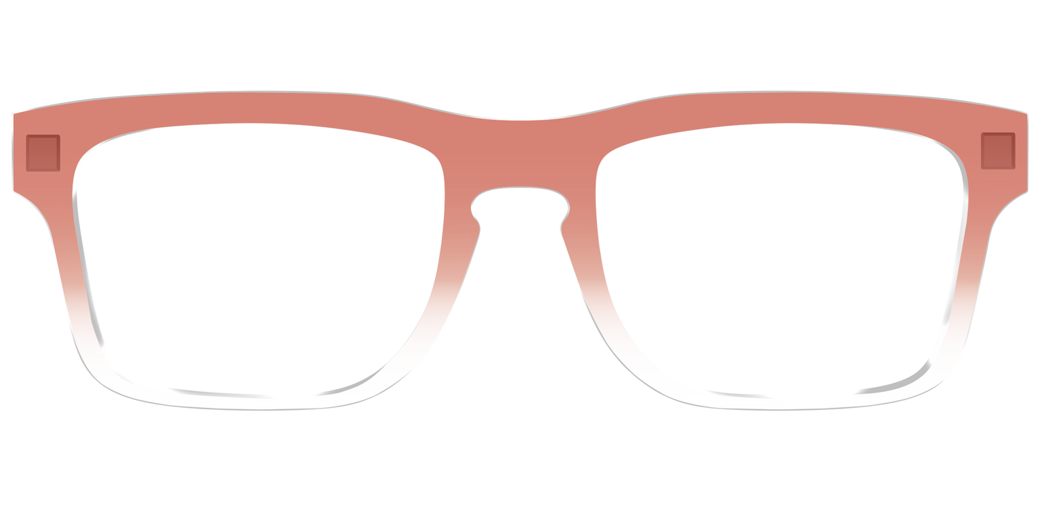 The Burnt Orange Gradient Crystal - Front Top Image - Pair Eyewear