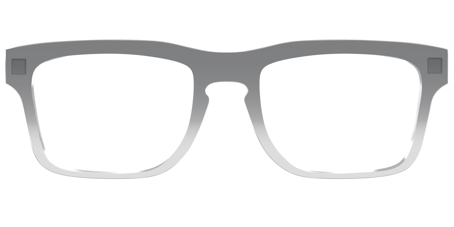 The Charcoal to Light Gray Gradient Crystal - Front Top Image - Pair Eyewear