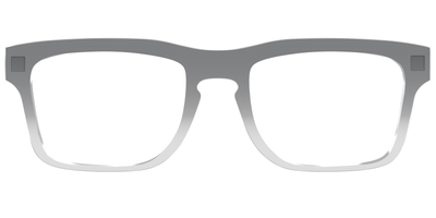 The Charcoal to Light Gray Gradient Crystal - Front Top Thumbnail - Pair Eyewear