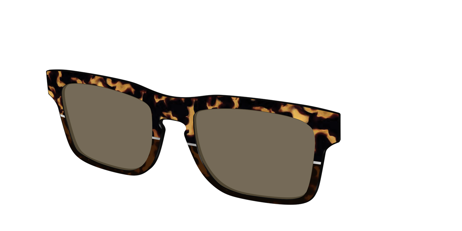 The Polarized Chic Tortoise Split Sun Top - Angle Top Image - Pair Eyewear