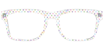 The Egg Polka Dot with Gold Foil Crystal - Front Top Thumbnail - Pair Eyewear