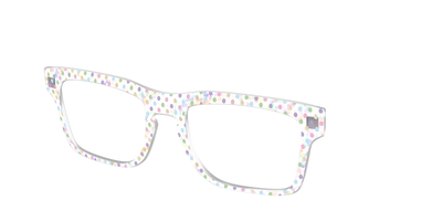 The Egg Polka Dot with Gold Foil Crystal - Angle Top Thumbnail - Pair Eyewear