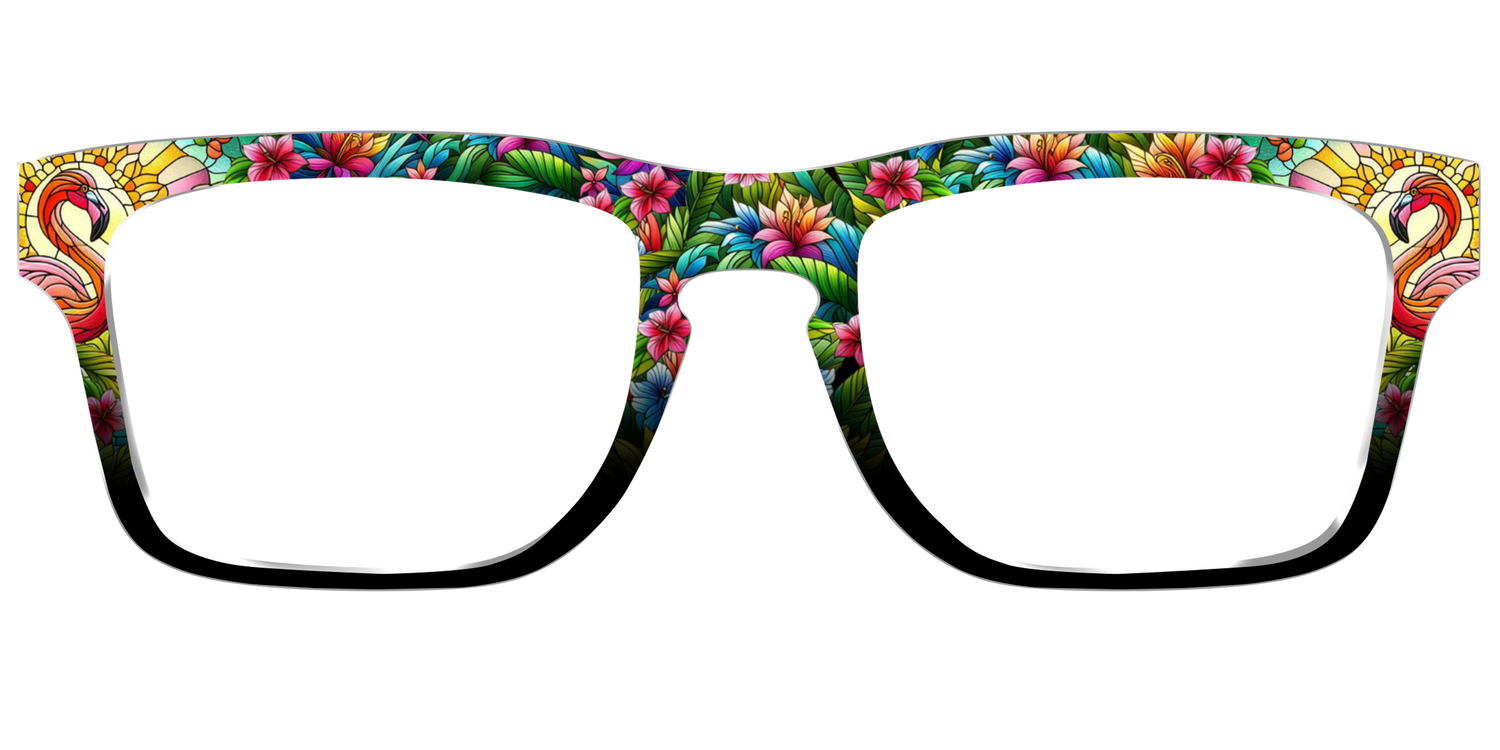 The Flamingo Stained Glass - Front Top Image - Pair Eyewear