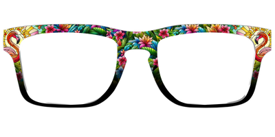 The Flamingo Stained Glass - Front Top Thumbnail - Pair Eyewear