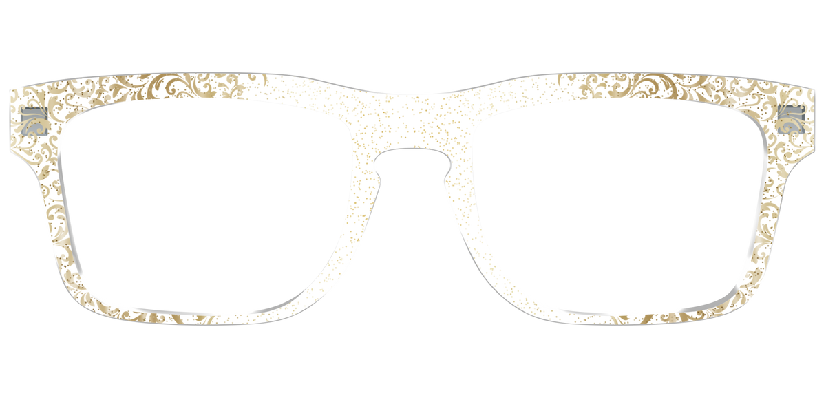The Golden Flair Glitter Crystal with Gold Foil - Front Top Image - Pair Eyewear